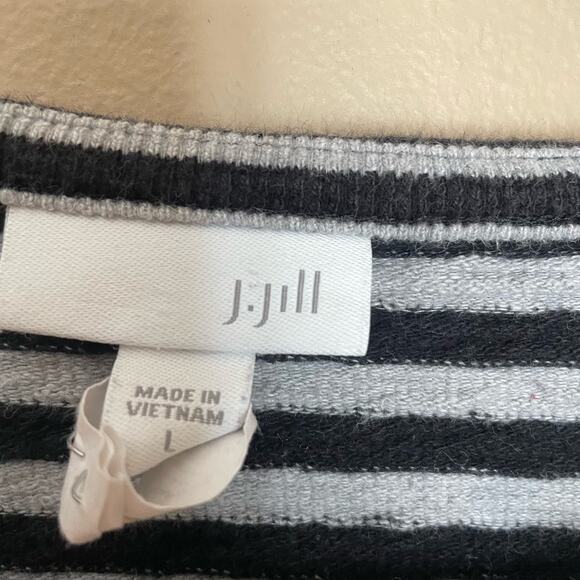 J. Jill Womens Large Striped Long-Sleeve Casual Sweater – Lightweight & Cozy - Picture 3 of 8